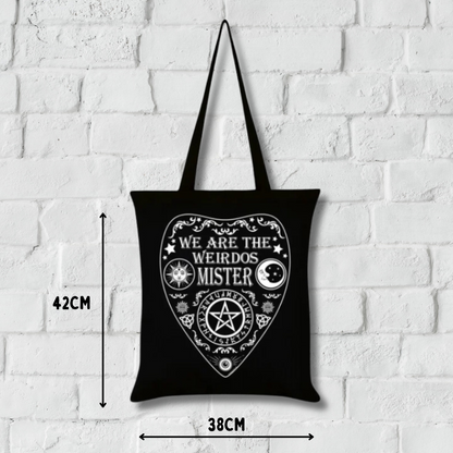 We Are The Weirdos Mister Ouija Black Tote Bag