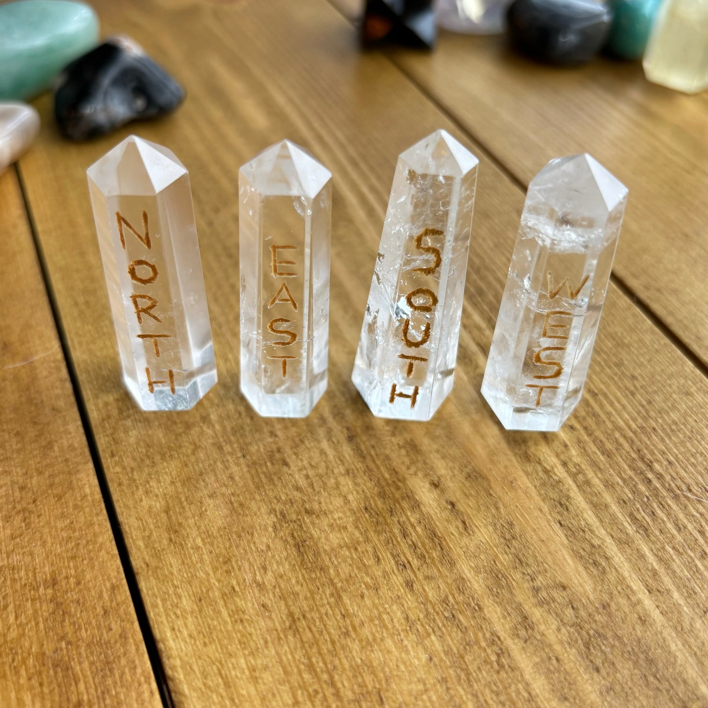 Points of the Compass Crystal Quartz Set