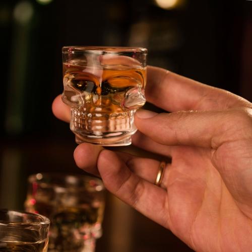  Add spooky fun to your shots with these uber cool Skull Shot Glasses.
