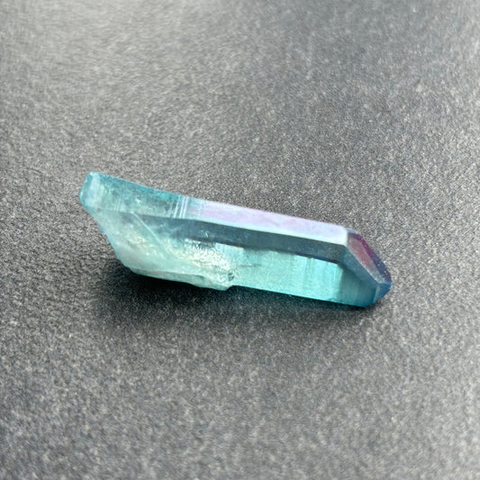 Aqua Aura Quartz Crystal Point 