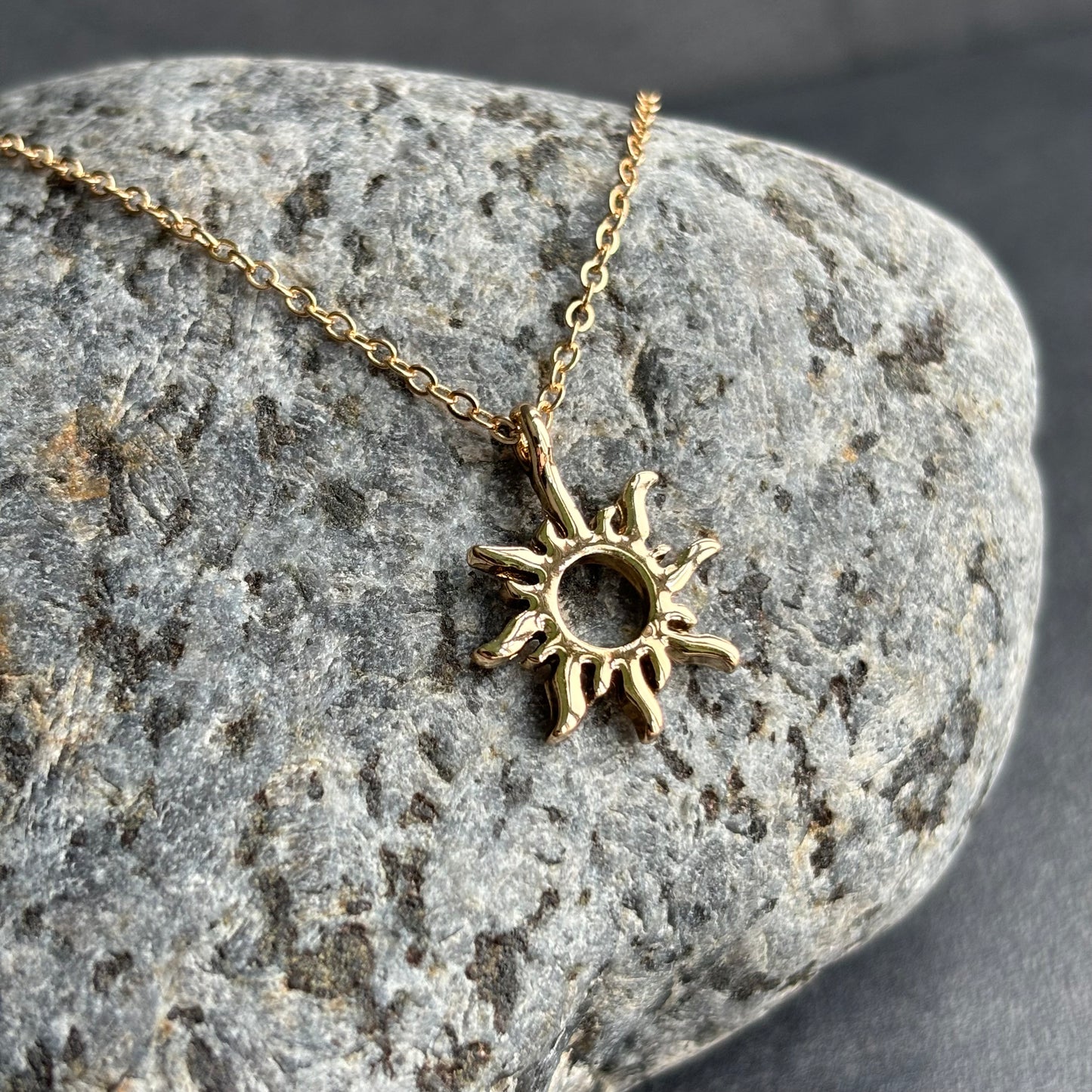 Minimalist Gold Sun Necklace
