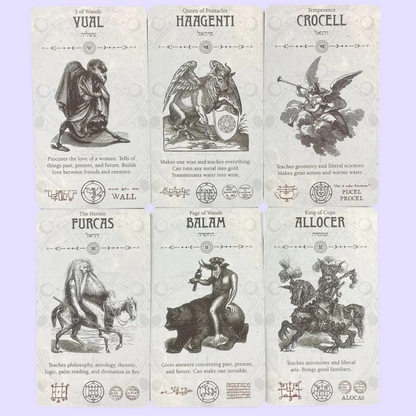 Occult Tarot - Author and Occultist, Travis McHenry, reveals the secret daemons of the 17th Century and conjures their powers into this unique 78 divination card-set Drawing on Daemons, symbols and sigils from ancient magickal grimoires; including Archidoxis Magica and the Key of Solomon - The Occult Tarot presents a fully realised divination tool to finally embrace and behold the mysteries of the night