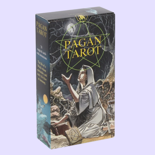 Pagan Tarot - Combining Wiccan traditions and modern lifestyles, this deck portrays the experiences of the contemporary Witch and Pagan priestess. Based on elemental dignities and the traditional Tarot structure, it portrays the experiences of the modern Witch and pagan priestess.  An indispensable tool for Pagans seeking guidance for mundane problems and spiritual concerns and a must for those following the Wiccan path