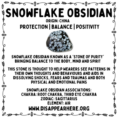 Snowflake Obsidian Polished Crystal Tumblestone
