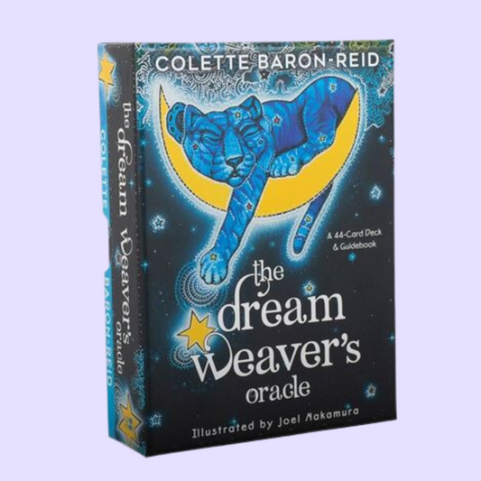 The Dream Weaver's oracle card deck by Colette Baron-Reid includes a 44-card deck and a guidebook with 109 pages of information to help guide you on your spiritual journey. This deck leads the user down a path of self-discovery by channeling the unique traits of the Dream Weavers, wise mystical beings that help to answer life's questions. Beautifully illustrated by Joel Nakamura and presented in a matching sliding box