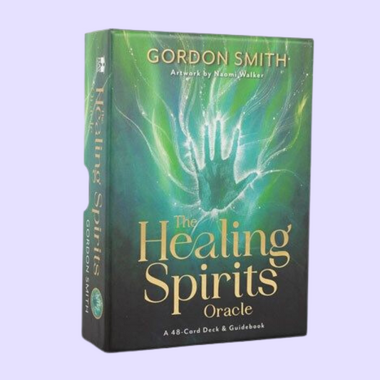 The Healing Spirits oracle card deck by Gordon Smith includes a 48-card deck and a guidebook with 107 pages of information to help guide you on your spiritual journey. The inspirational messages in the cards will help you understand the true purpose of your life, grow your spiritual path and bring knowledge that will enhance your spiritual and physical wellbeing. Beautifully illustrated by Naomi Walker and presented in a matching sliding box.