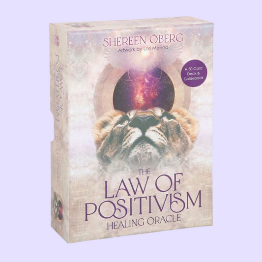 The Law of Positivism Healing Oracle card deck by Shereen Oberg includes a 50-card deck and 152 page guidebook. This deck allows the user to attract good vibes and positivity into their lives through the use of stunning imagery and spiritual guidance. Beautifully presented in a matching box and illustrated by Lori Menna