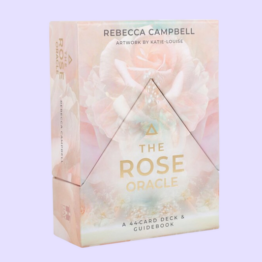 The Rose Oracle card deck by Rebecca Campbell includes a 44-card deck and a guidebook with 151 pages of information to help guide you on your spiritual journey. By utilising the sacred healing and mystic properties of Mother Rose, this oracle card deck will help you rediscover your authentic self and strengthen the wisdom that resides within you. Beautifully illustrated by Katie-Louise and presented in a matching sliding box that can also be used as a portable altar