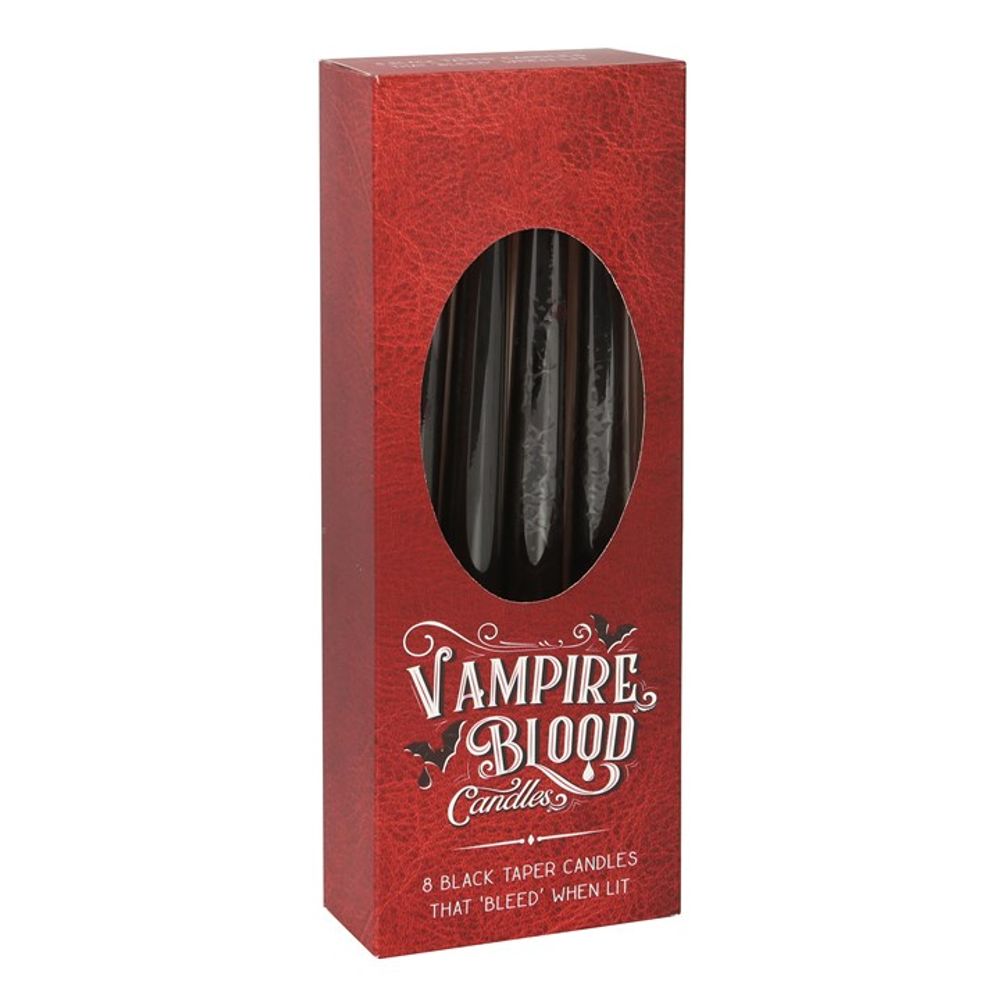 From candlelit dinners to eerie mood lighting, this set of Vampire Blood taper candles will entrance guests with their eye-catching, bleeding wax effect