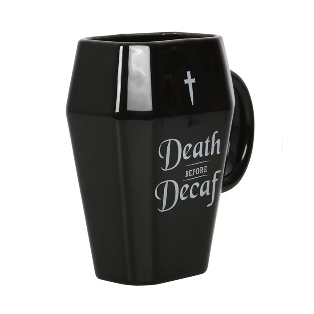 Feel a bit dead inside without your daily caffeine fix? Then this coffin-shaped mug is for you!  Don't let a lack of caffeine kill your vibe. With this coffin-shaped mug, you'll be resurrected every morning!