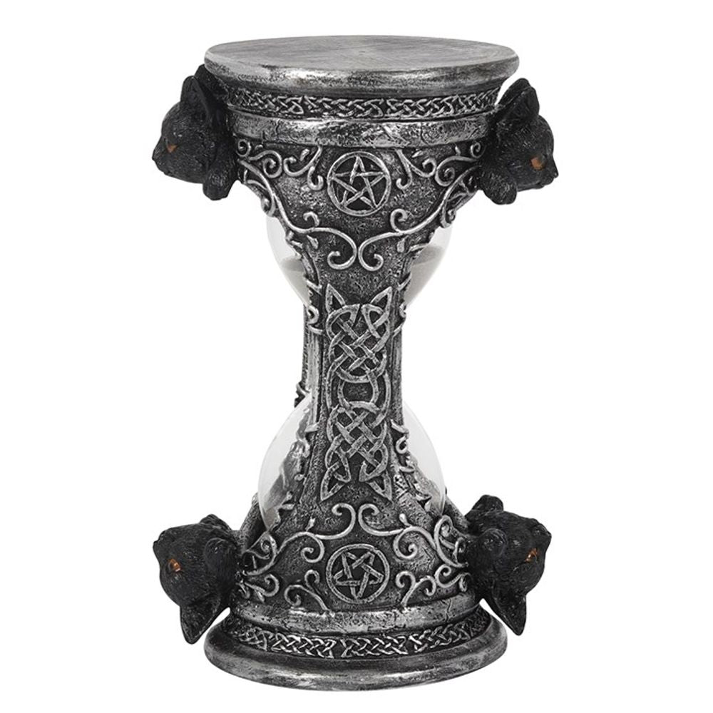 Gothic Black Cat Hourglass Timer