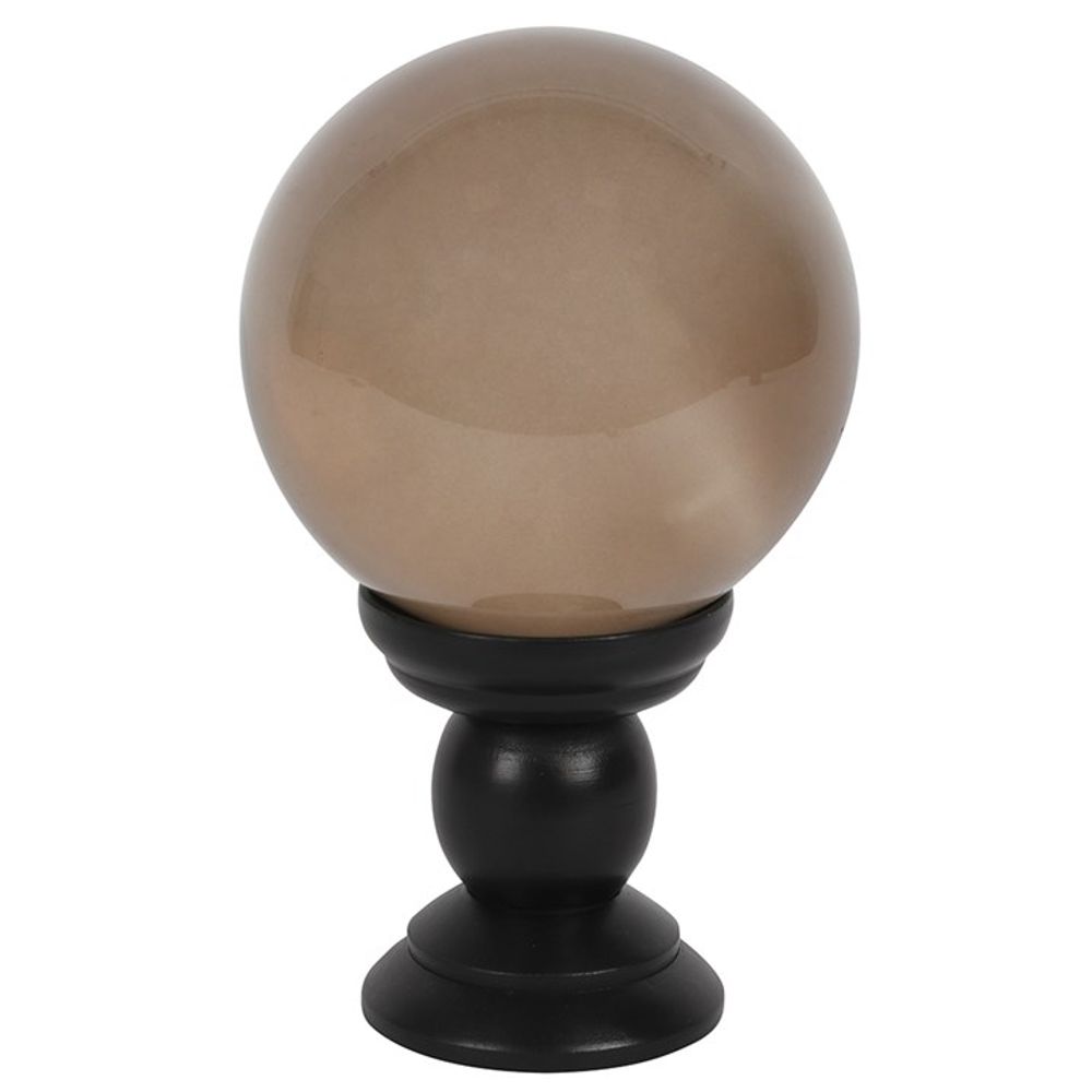 Enhance your home décor with this stunning Smoke Grey Crystal Ball, made from high-quality glass this ball offers 360-degree clarity, perfect for scrying, fortune telling, or as a decorative piece