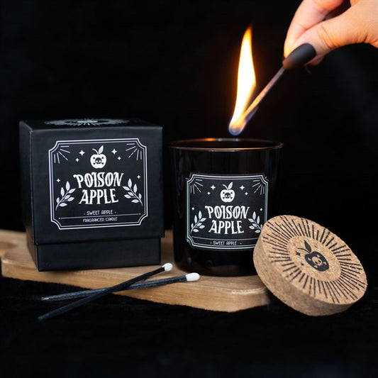 Indulge your senses with an enchanting blend of darkness and allure with this Poison Apple fragranced candle. Infused with the captivating scent of sweet apples, its bewitching aroma will put you under its spell. Approximately 21 hours burn time