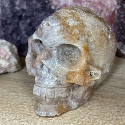 Large Pink Amethyst Crystal Skull