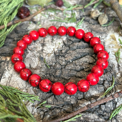 Bracelet de puissance en cristal de jaspe rouge