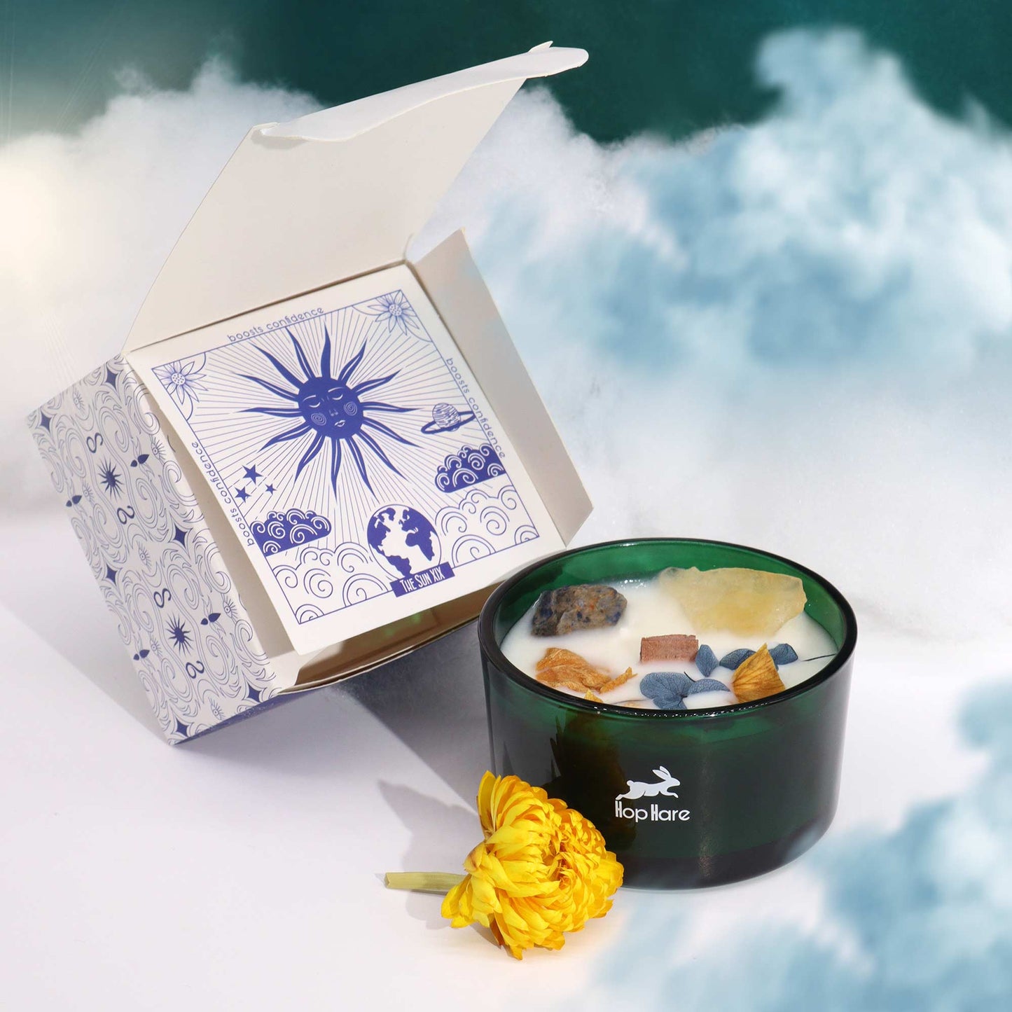 Hop Hare Crystal Magic Candle - The Sun