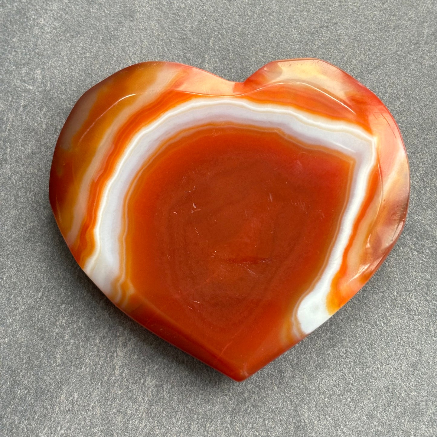 Carnelian Crystal Heart Carving