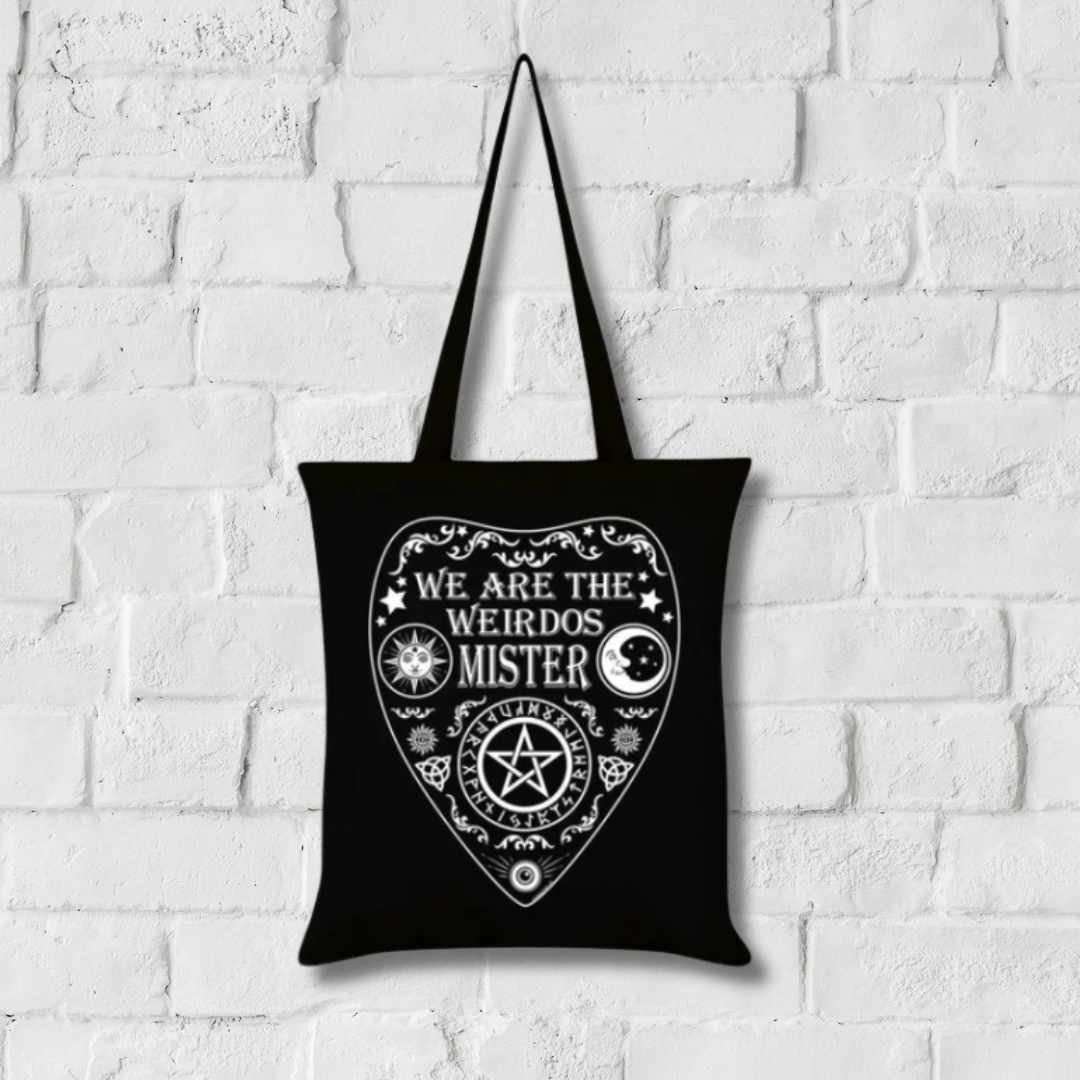 We Are The Weirdos Mister Ouija Black Tote Bag