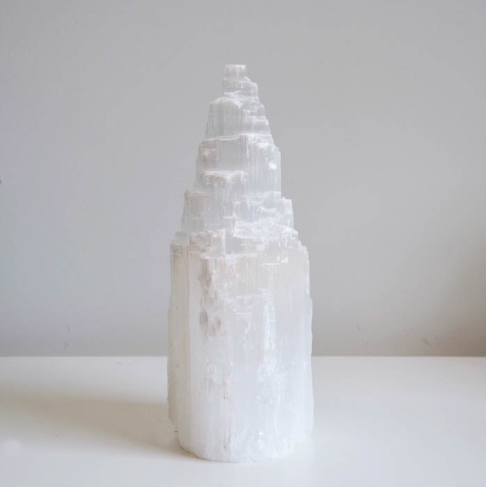 Lampe de montagne en cristal de sélénite