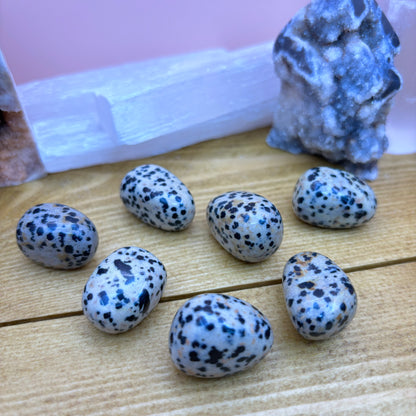 Dalmatian Jasper Polished Crystal Tumblestone