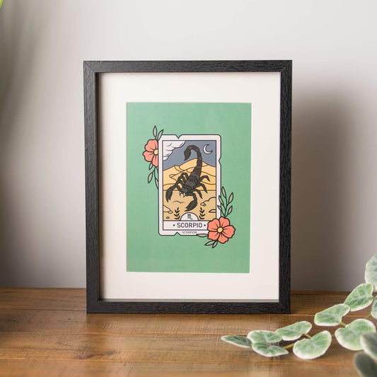 Scorpio - Signs of the Zodiac Black Framed Print