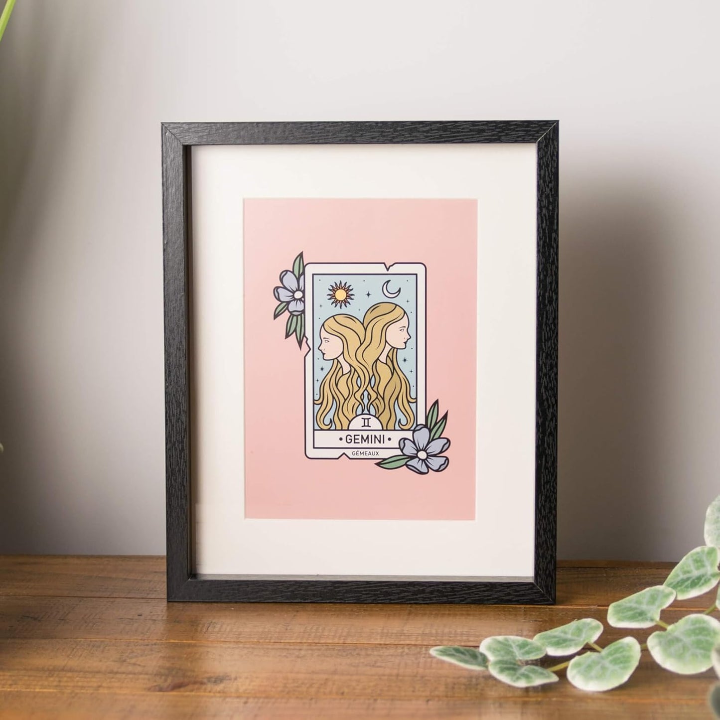 Gemini - Signs of the Zodiac Black Framed Print