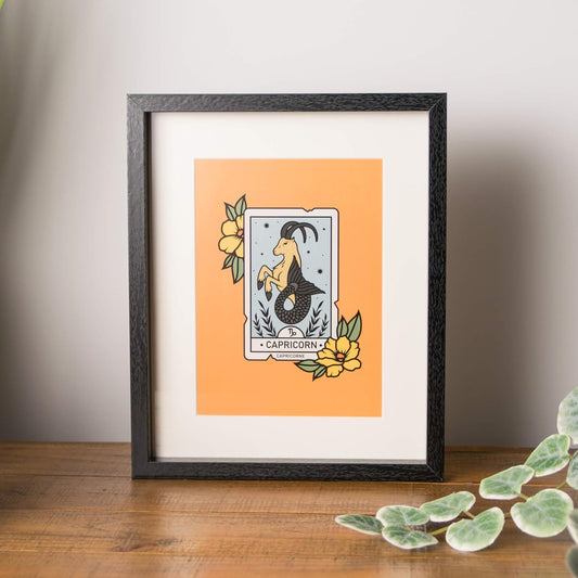 Capricorn - Signs of the Zodiac Black Framed Print