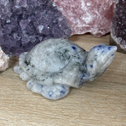 Large UV-Reactive Afghanite Crystal Turtle