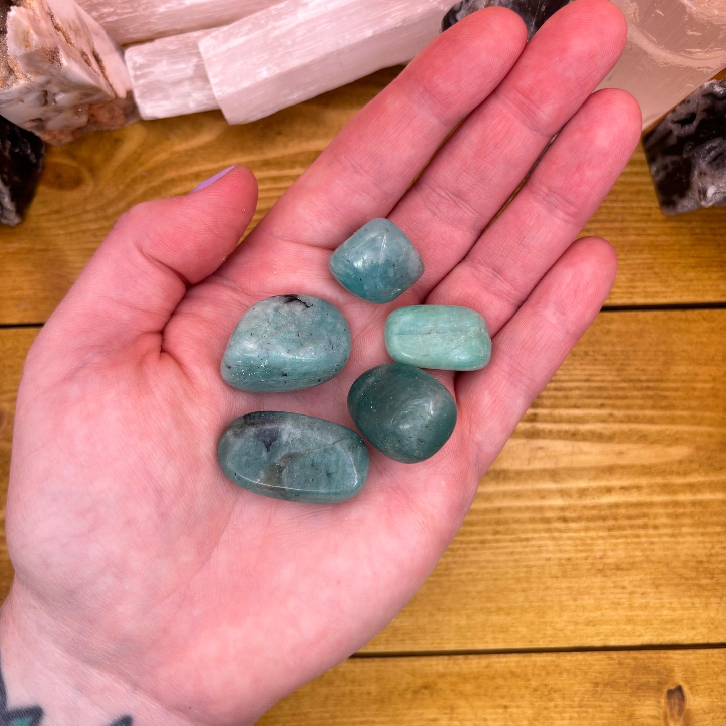Genuine Amazonite Crystal Tumblestones 