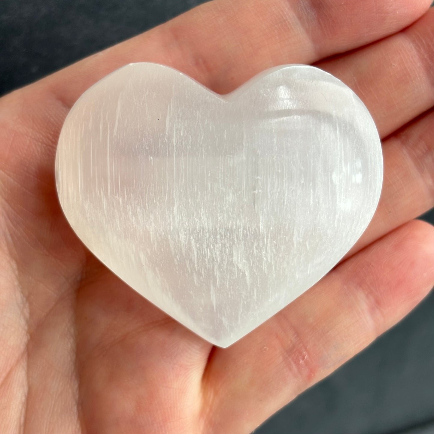 Selenite Carved Crystal Heart