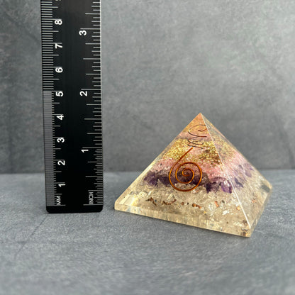 Orgonite Pyramid - Crystals & Copper