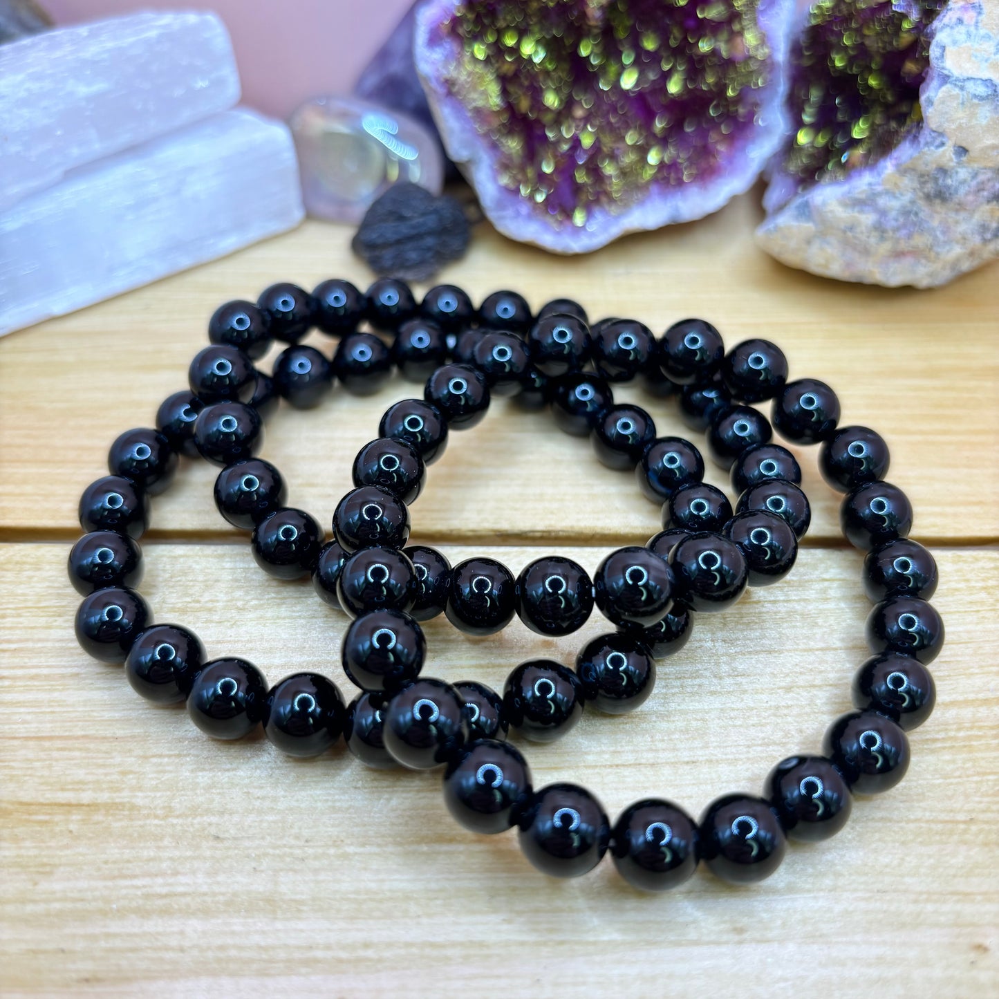 Black Agate Crystal Power Bracelet