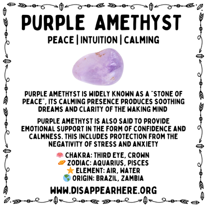 Purple Amethyst Polished Crystal Tumble Stone