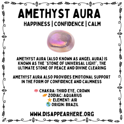 Amethyst Aura Crystal Information Card
