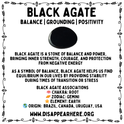 Black Agate Crystal Power Bracelet