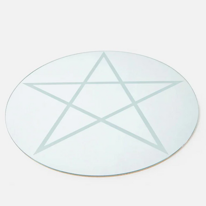 Reflect your unique style with our Round Pentagram Mirror. This eye-catching mirror features a playful pentagram design that adds a touch of whimsy to any room. Perfect for those who want to add a little magic to their home decor