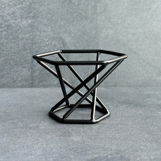 Black Metal Geometric Crystal Sphere Display Stand