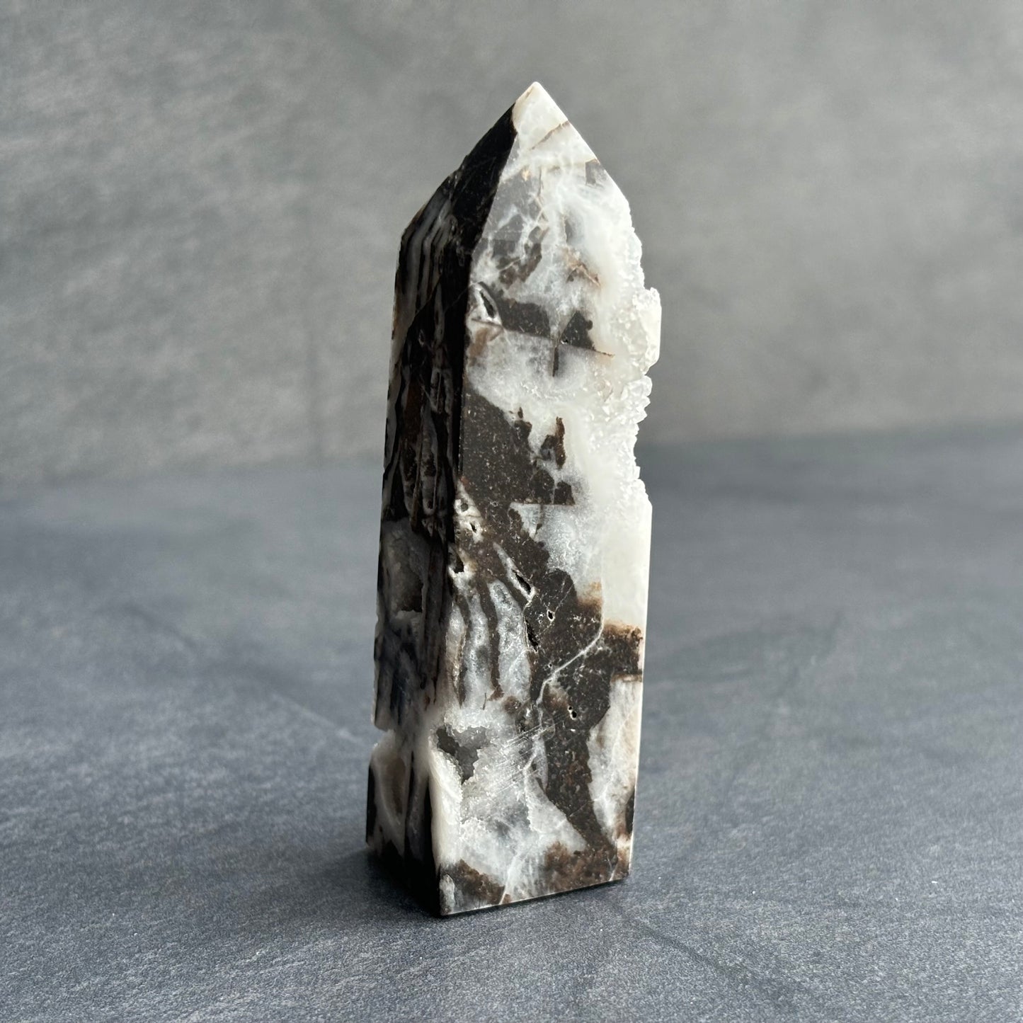 Natural Sphalerite Druzy Crystal Point #6