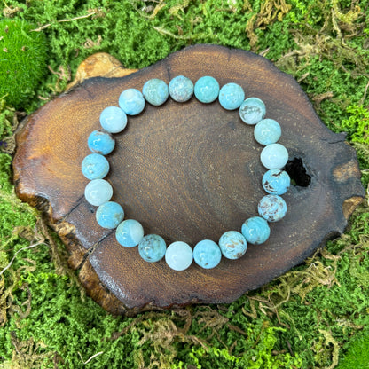 Larimar 9.5mm Crystal Bracelet B-Grade