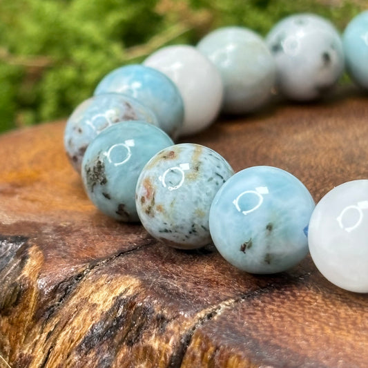 Larimar 9.5mm Crystal Bracelet B-Grade