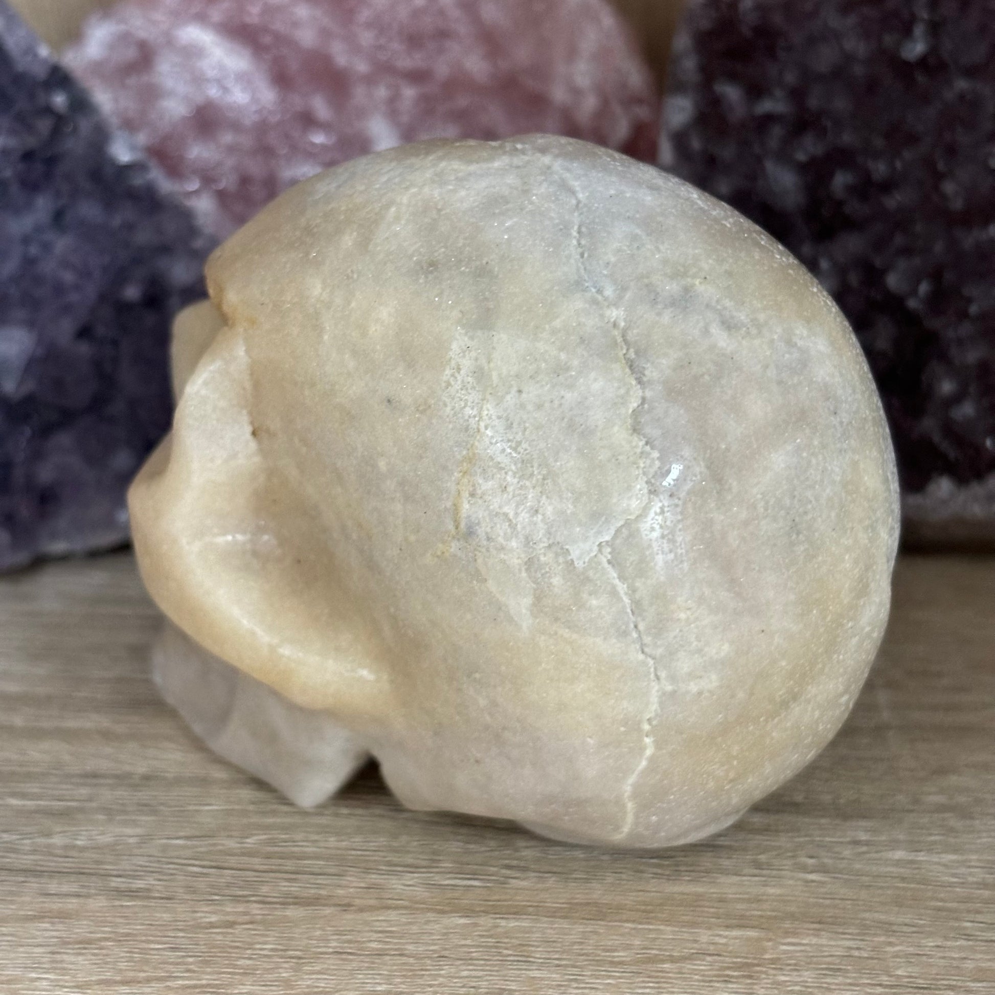 Large Pink Amethyst Crystal Skull