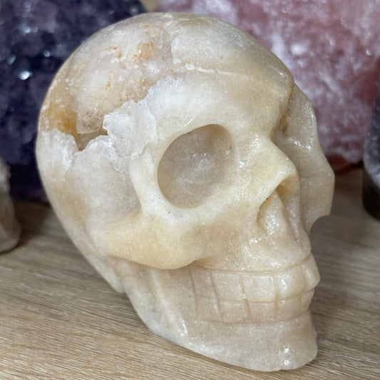 Large Pink Amethyst Crystal Skull