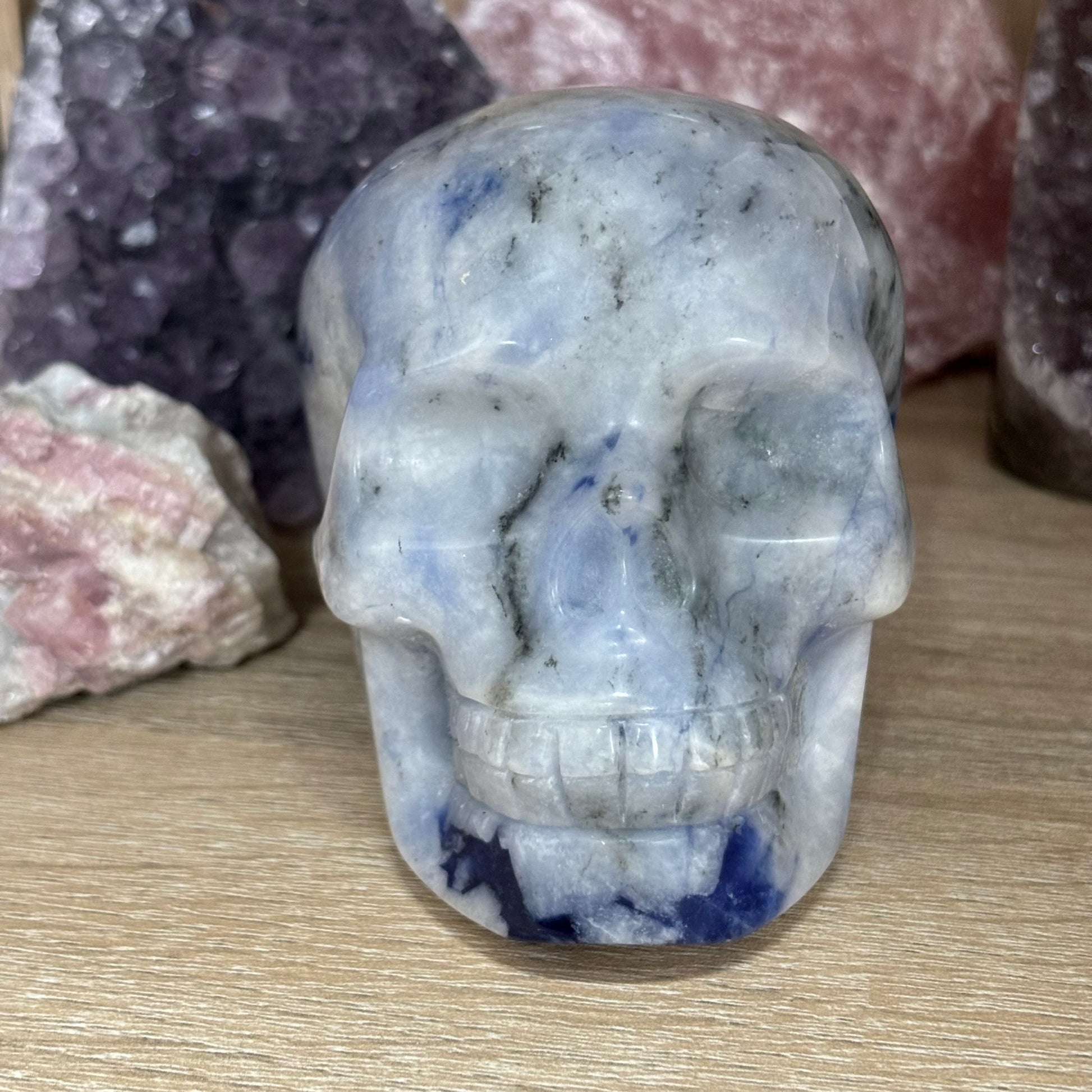 Large UV Reactive Afghanite Crystal Skull