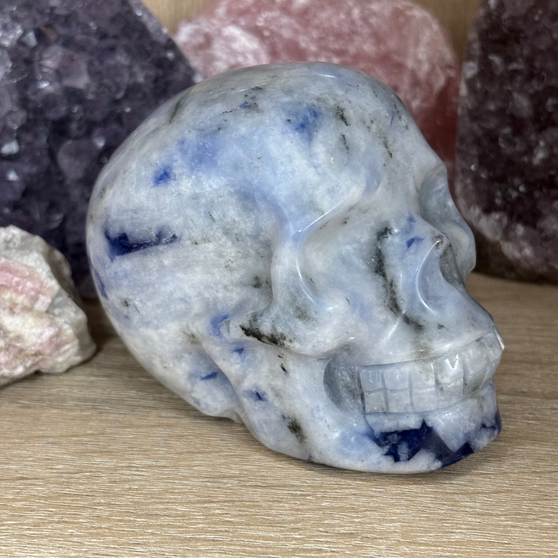 Large UV Reactive Afghanite Crystal Skull