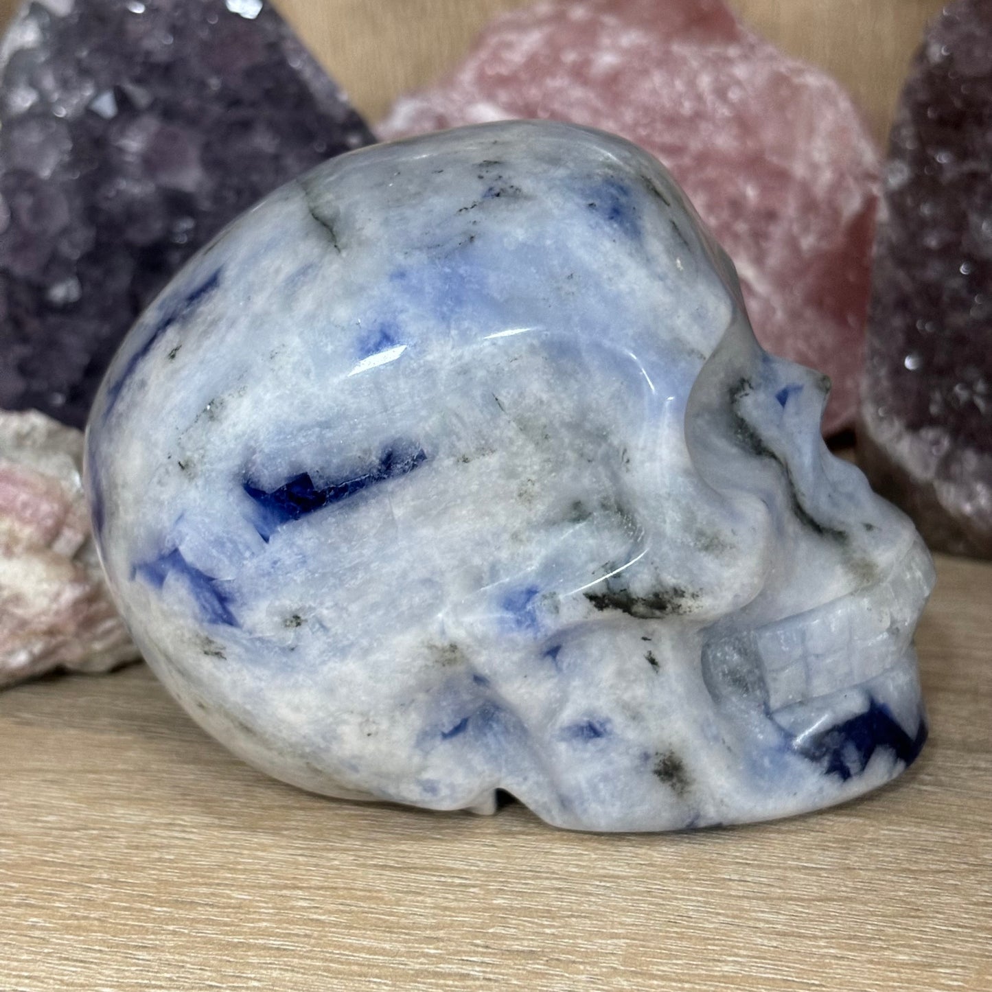 Large UV Reactive Afghanite Crystal Skull