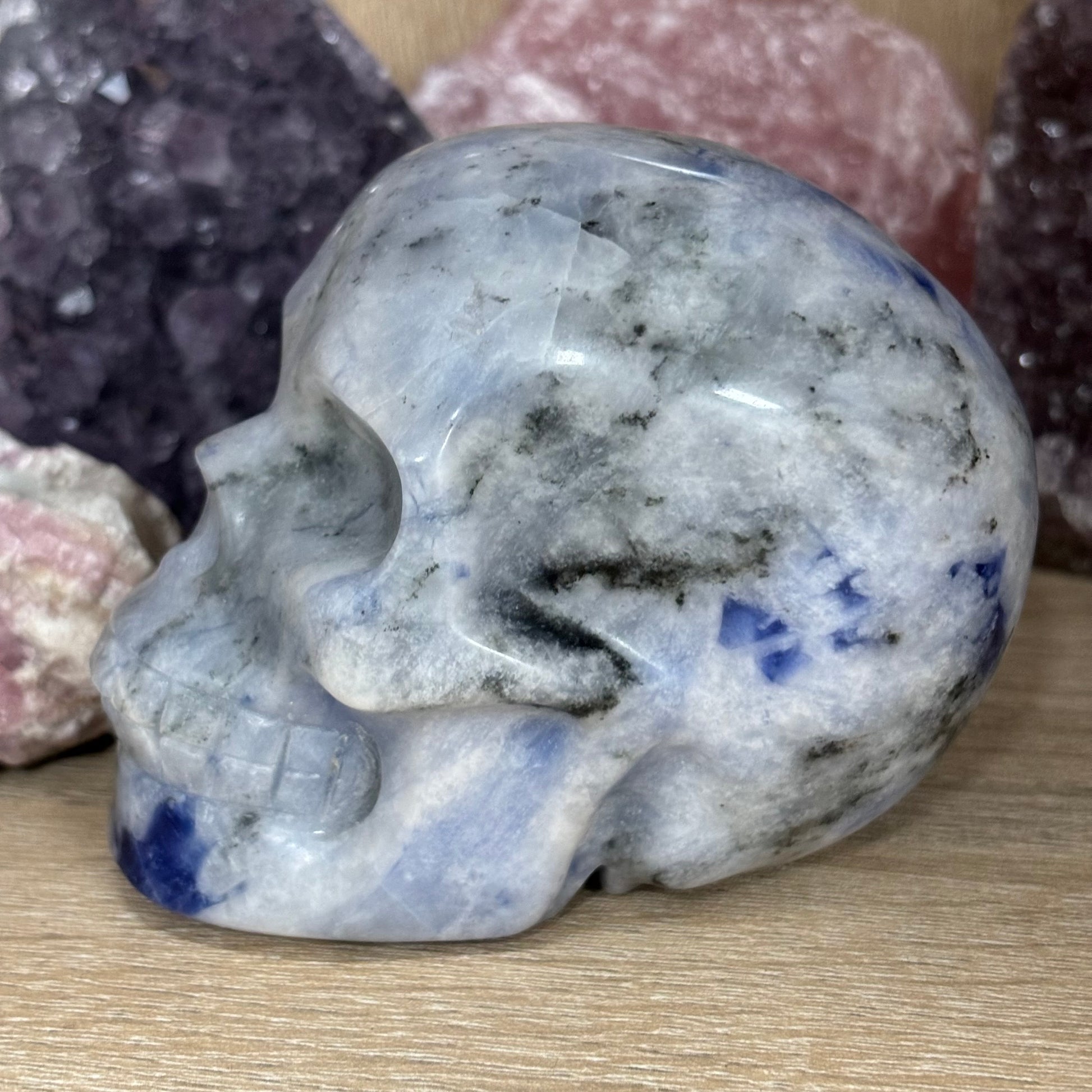 Large UV Reactive Afghanite Crystal Skull