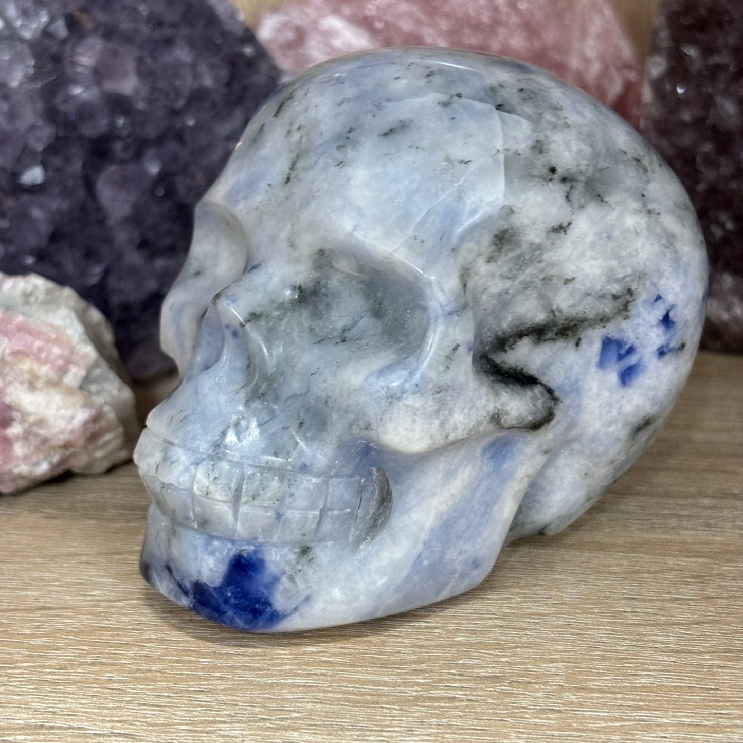 Large UV Reactive Afghanite Crystal Skull