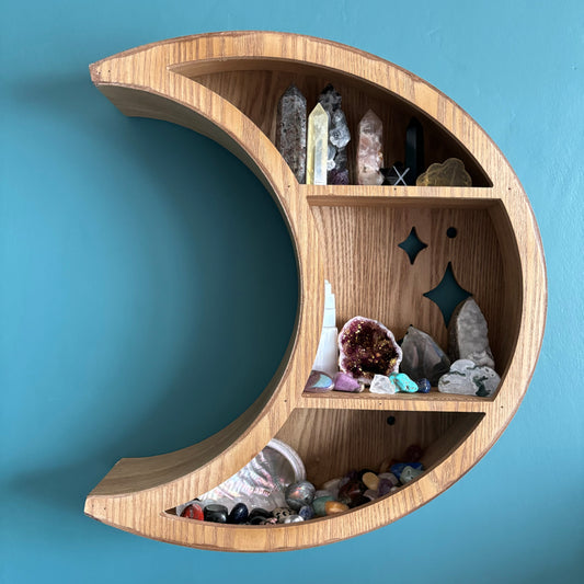 Crescent Moon Hanging Wall Shelf