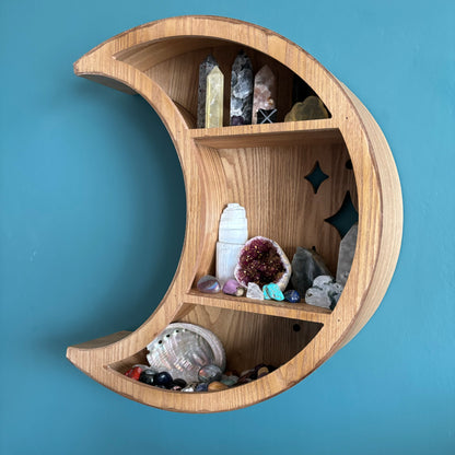 Crescent Moon Hanging Wall Shelf