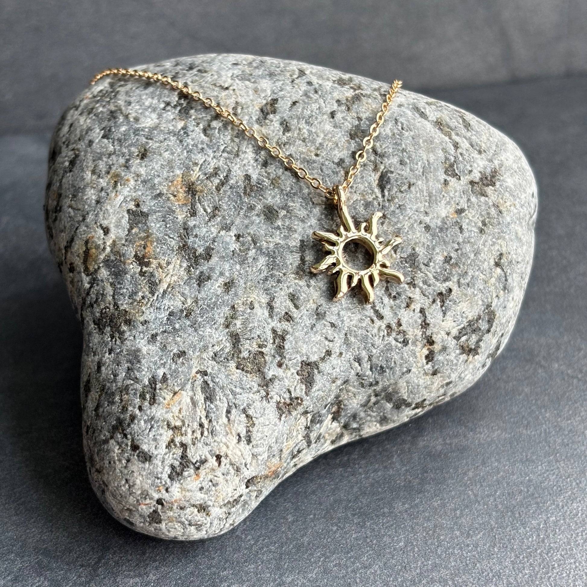 Minimalist Gold Sun Necklace